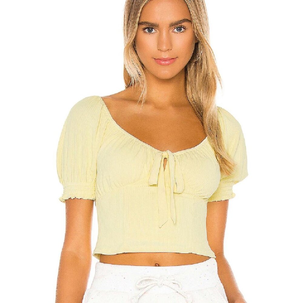 Lovers + Friends Diani Top in Canary Yellow (Size Small)